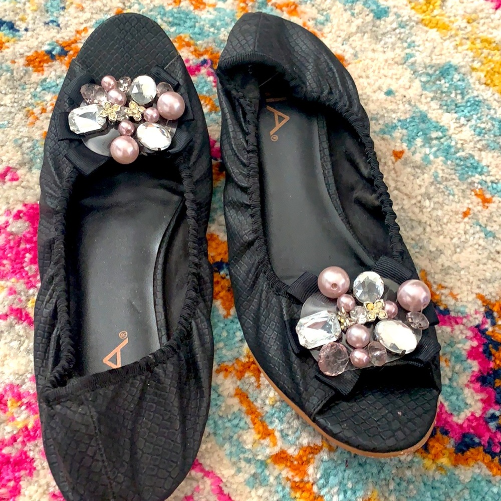 Mia peep toed flats